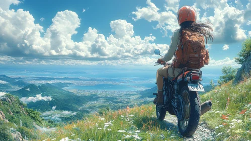 Scenic Motorcycle Ride in the Mountains