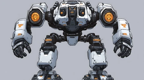 Powerful Armored Robot with Intricate Details