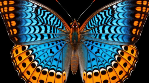 Exquisite Blue and Orange Butterfly - Nature Inspired Art