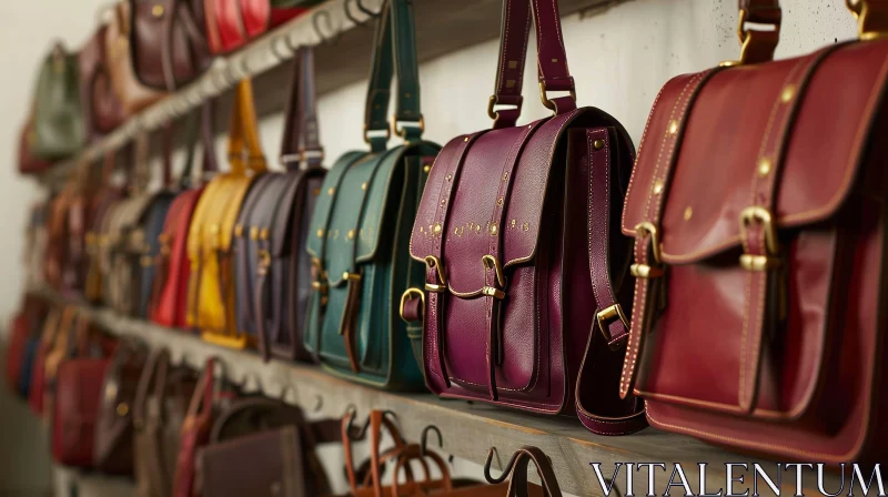 Exquisite Leather Bags Collection | Wall Hanging Decor AI Image