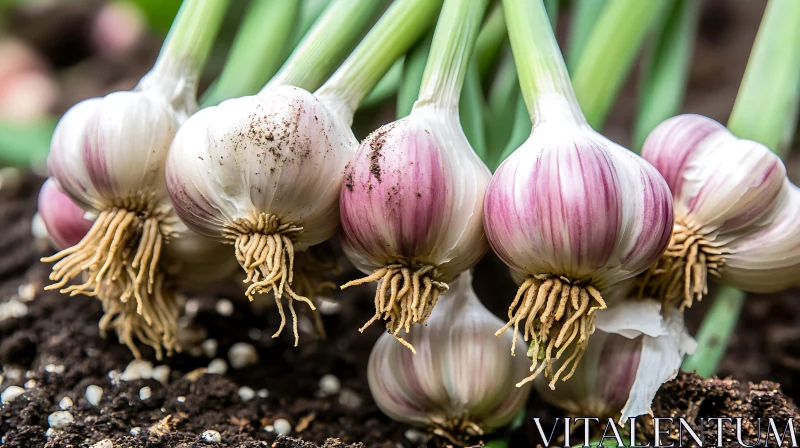 Garlic Harvest Close-Up AI Image