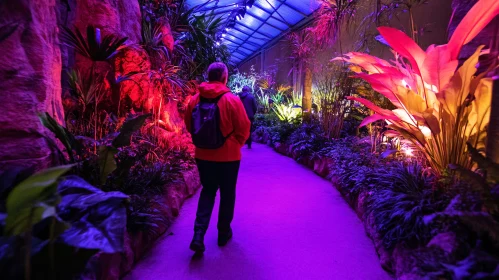 Glow Path Through Botanical Garden