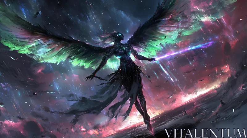 AI ART Winged Guardian of the Galaxy