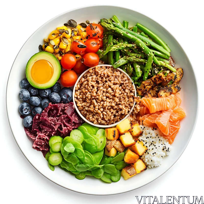 Nutritious and Vibrant Food Bowl AI Image