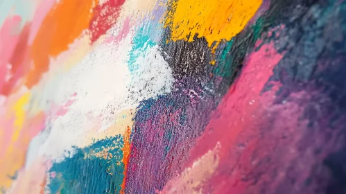 Vivid Abstract Painting Detail