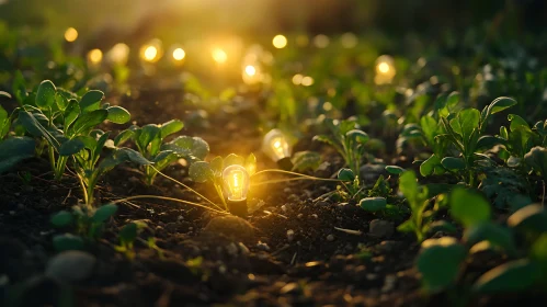 Illuminating Growth: Sustainable Agriculture Concept