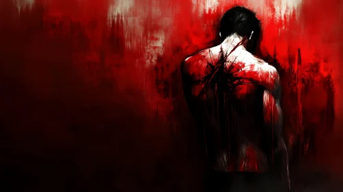 Man Back Pain Abstract Art
