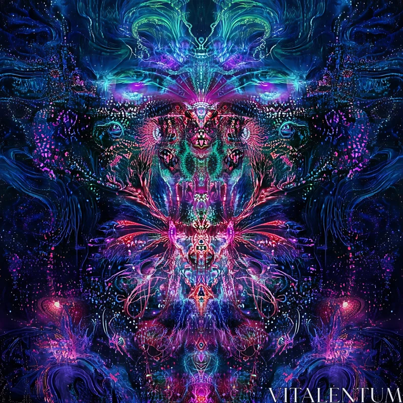 AI ART Psychedelic Fractal Composition