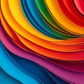 Rainbow Curves Abstract Design