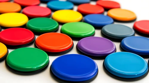 Abstract Composition of Colorful Buttons