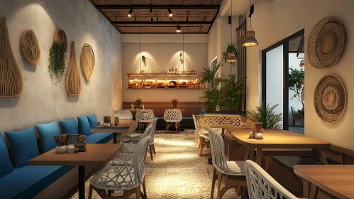 Charming Restaurant Interior with Cozy Seating