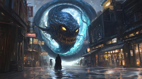 Urban Dragon Fantasy Art