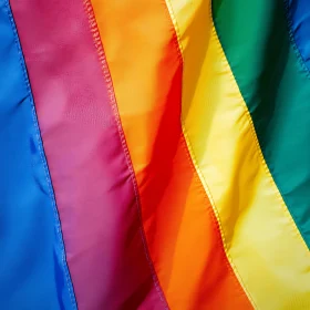 Rainbow Pride Flag Close-Up