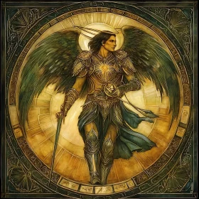 Guardian Angel with Sword and Wings