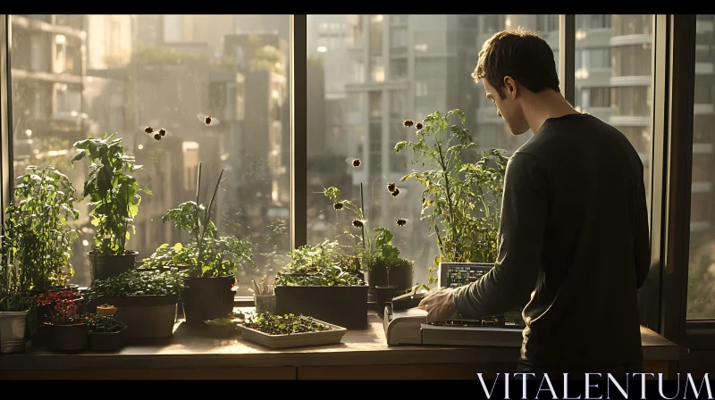 Indoor Gardening, City Living AI Image