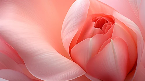 Ethereal Pink Petals: Graceful Curves and Precisionist Art