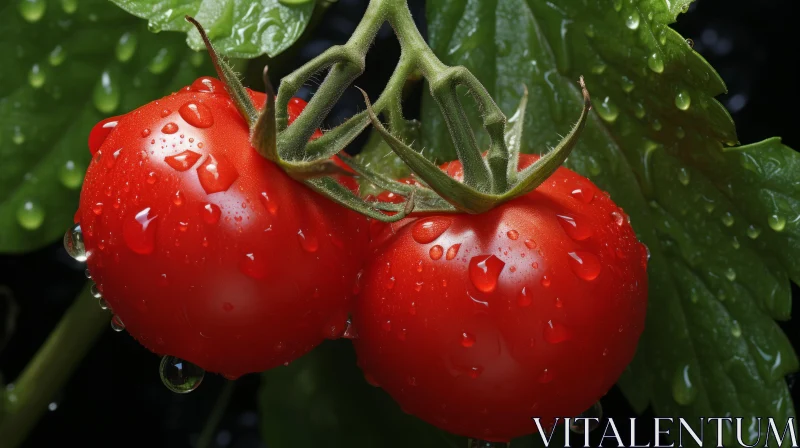 Raindrops on Tomato Plants: A Study in Sustainable Design AI Image