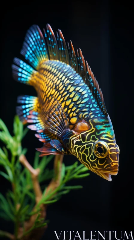 Tropical Fish in Junglecore Setting: An Artistic Exploration AI Image