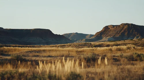 Mountains and Field Landscape