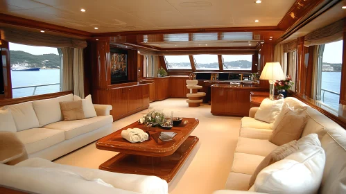 Luxury Yacht Living Space