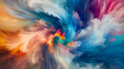 Colorful Abstract Vortex Painting