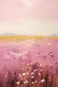 Soft Pink Flower Field