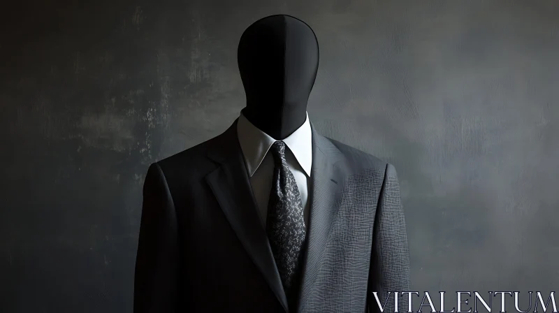 Anonymous Figure in Formal Attire AI Image