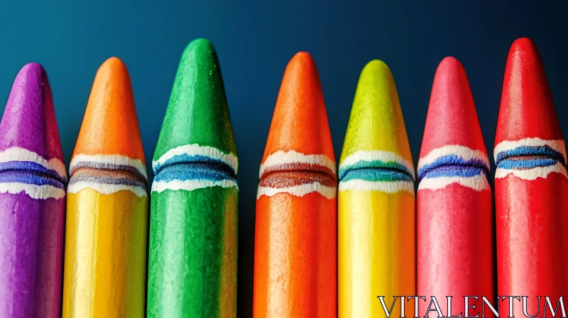 Colorful Crayons Still Life AI Image