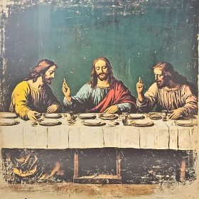 Antique Style Biblical Scene Painting