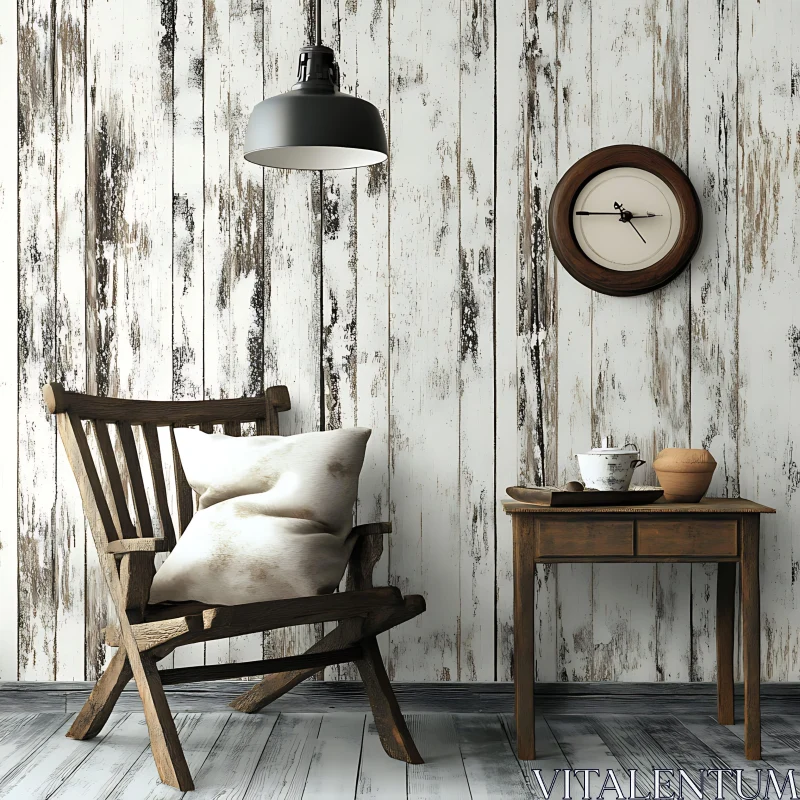 AI ART Vintage Rustic Interior