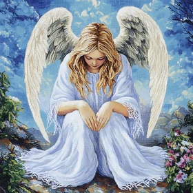 Serene Angel with Wings Art