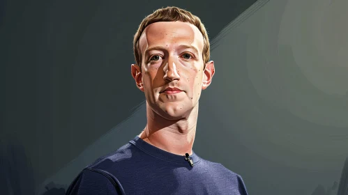 Mark Zuckerberg Detailed Digital Art