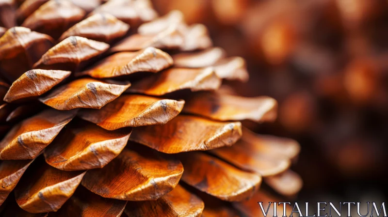 Close-Up Pine Cone: Craftsmanship and Nature's Design AI Image