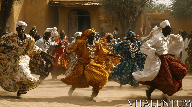 Festive African Dance Performance AI Image