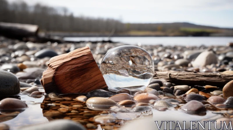 AI ART Eco-friendly Glass Art in a Natural Setting