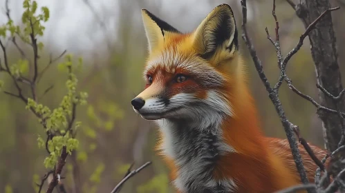 Fox Portrait in Natural Habitat