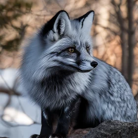 Fox with Silver Fur
