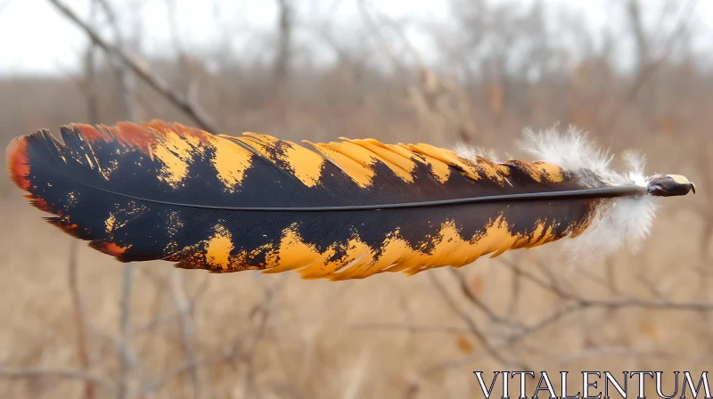 AI ART Intricate Feather Display with Natural Pattern