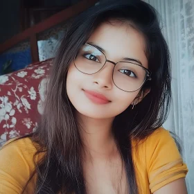 Young Woman's Portrait with Gentle Smile