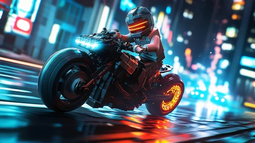 Futuristic Lego Motorcycle Adventure