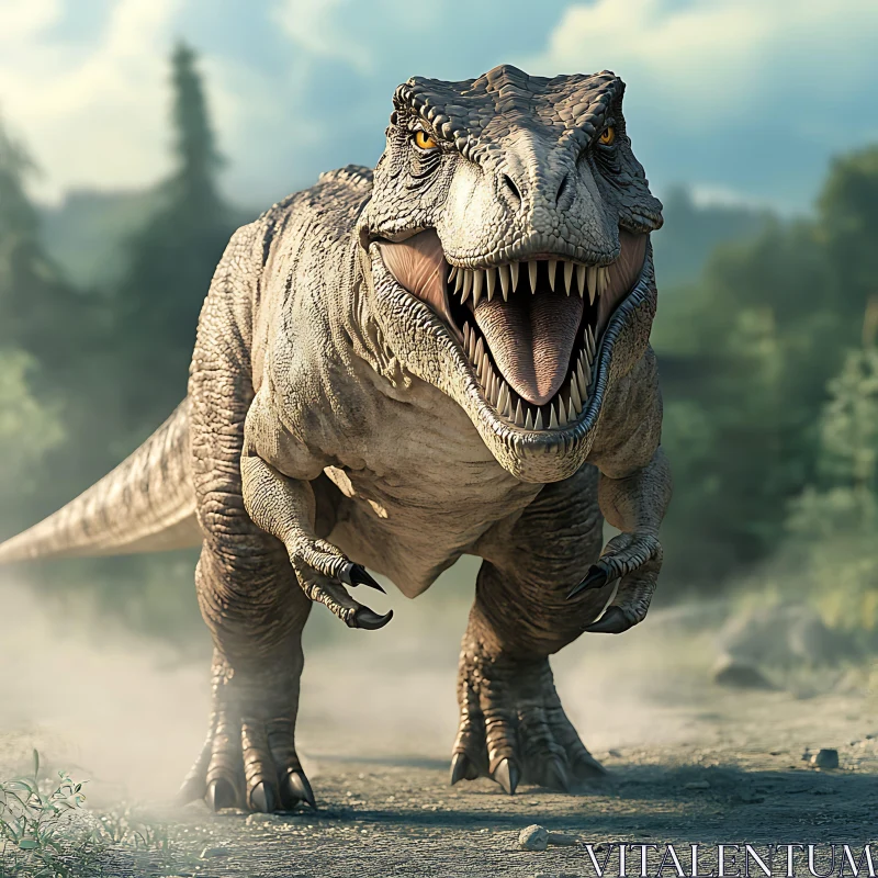 AI ART Fearsome Dinosaur in Natural Habitat