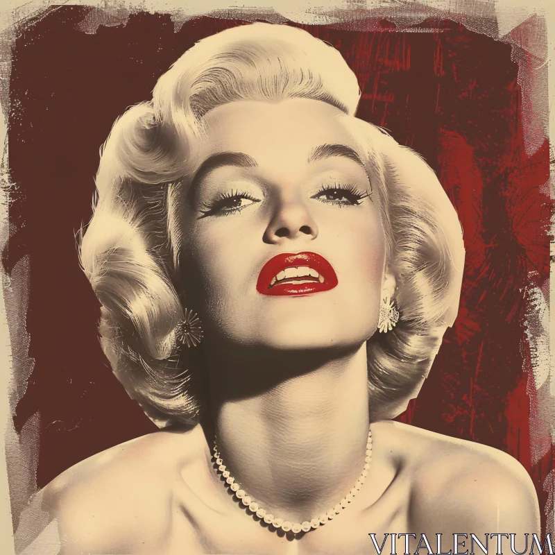 Classic Glamour Portrait of Marilyn Monroe AI Image