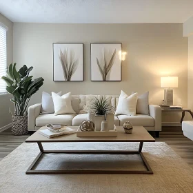 Modern Interior with Plants and Neutral Colors