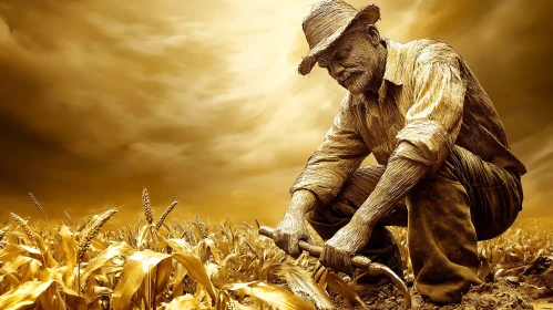 Rural Golden Harvest: Farmer's Dedication