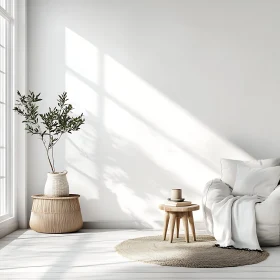 Bright Interior with Olive Tree