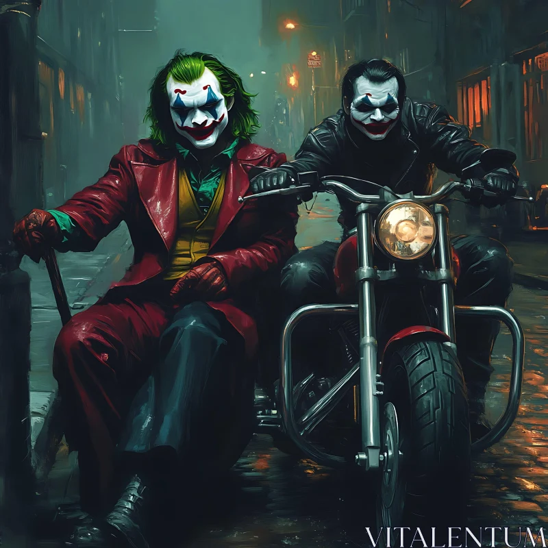 AI ART Jokers on Motorcycle