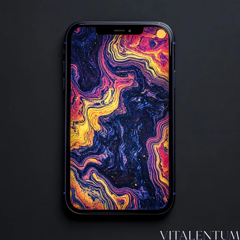 Colorful Swirling Abstract Art AI Image