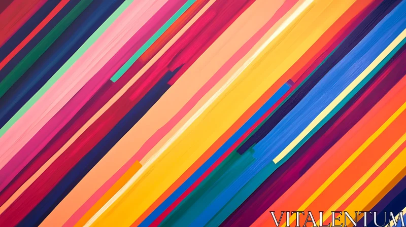 Colorful Diagonal Stripe Composition AI Image