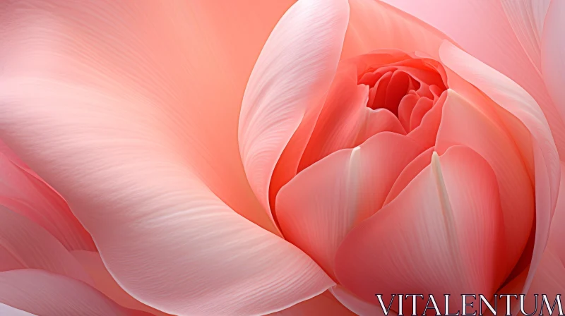Ethereal Pink Petals: Graceful Curves and Precisionist Art AI Image