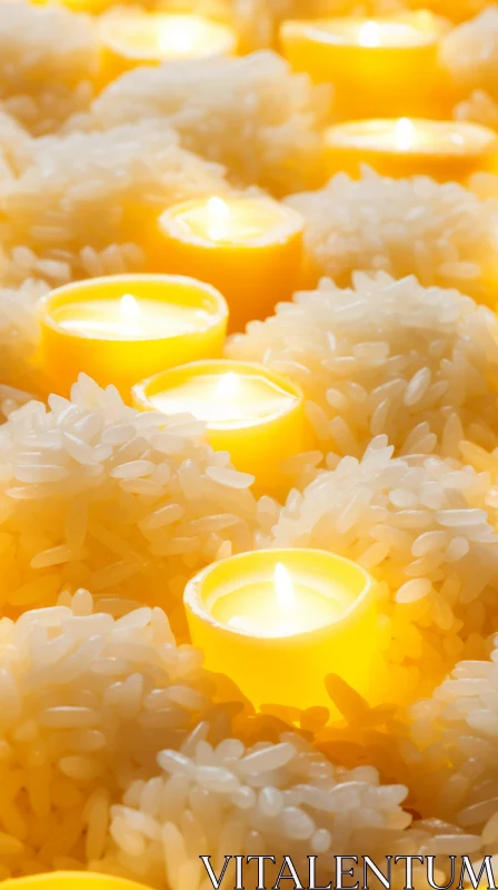 AI ART Luminous Seascape of Candle-lit Pulao Rice